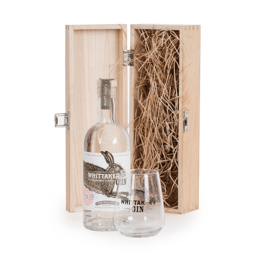 Deluxe Personalised Single Bottle Branded Gift Box with Glass